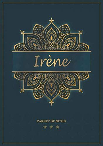 Irène Carnet de notes Cahier A5 avec prénom personnalisé Irène