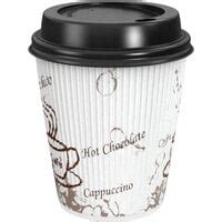 Choice 10 Oz White Poly Paper Hot Cup And Lid 100 Pack