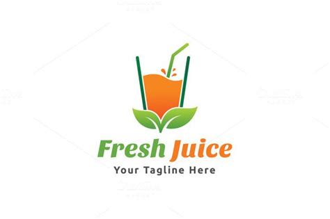 Fresh Juice Logo By Martin Jamez On Creative Market Logo Juice Logo