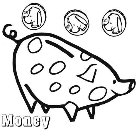 Piggy Bank Coloring Pages - Coloring Cool