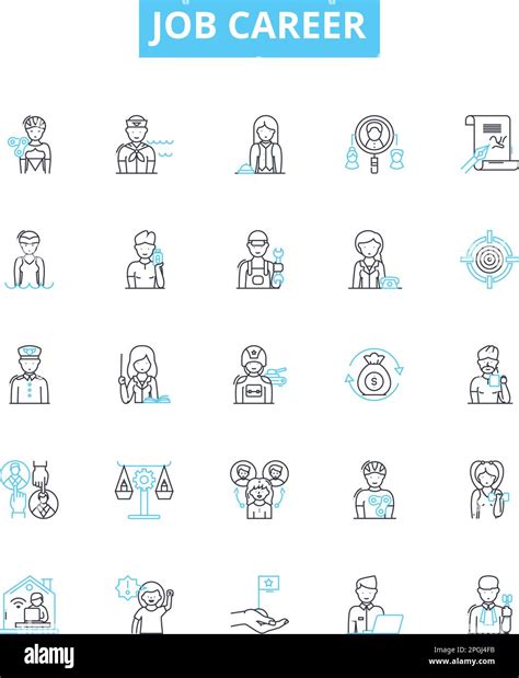 Job Career Vector Line Icons Set Job Career Employment Vocation