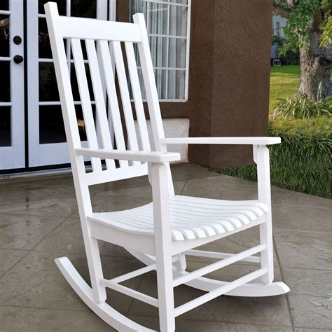 Vermont Hardwood Porch Rocker White Shine Company DFOHome