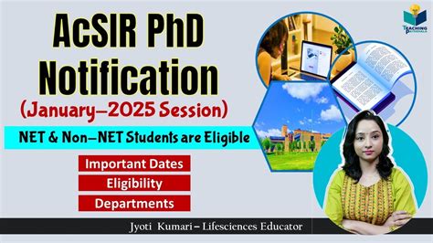 AcSIR PhD Notification 2025 January Session Complete Details