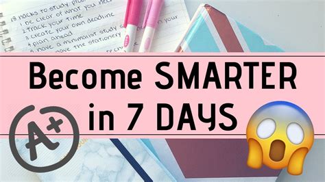 16 Hacks To Become Smarter In 7 Days Studywithkiki Youtube