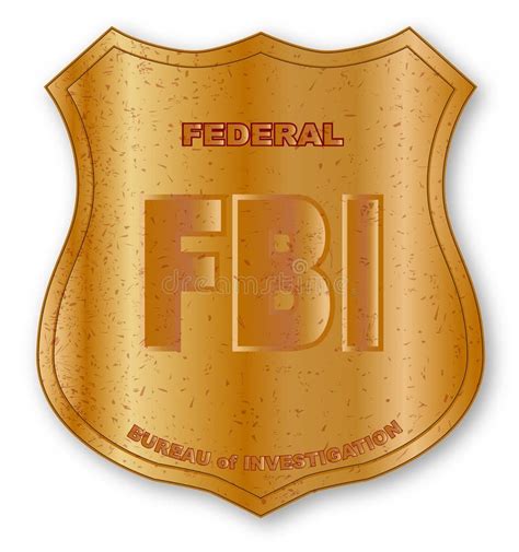 FBI Spoof Shield Badge on White Background Stock Vector - Illustration ...