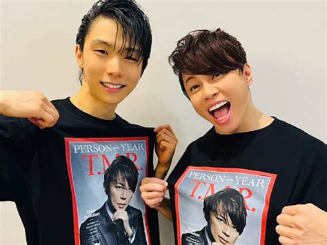 「アカン、良過ぎる」西川貴教、羽生結弦と“お揃コーデ”！ 着用したのは西川の顔tシャツ All About ニュース