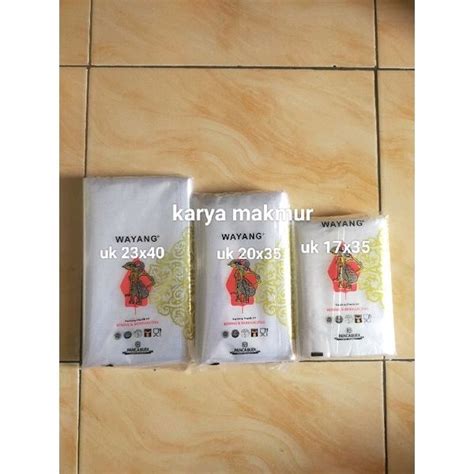 Jual Kantong Plastik Pp Bening Uk X X X Merk Wayang