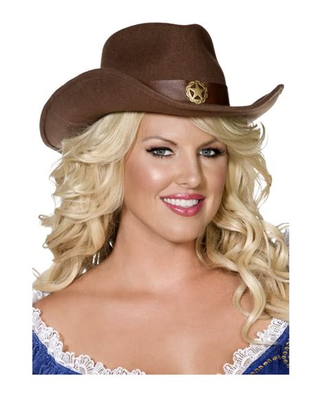 Brown Felt Cowboy Hat For Halloween Horror