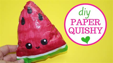 How To Make A Paper Squishy Watermelon Paper Squishy YouTube