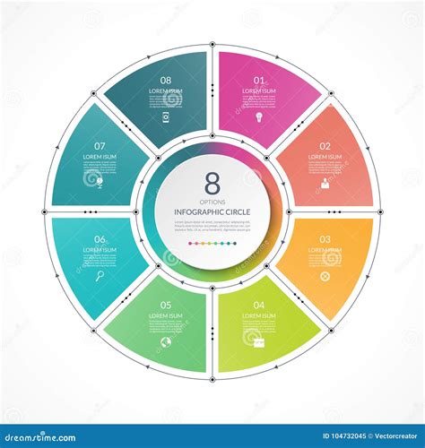 Infographic Circle Process Chart Cycle Diagram Steps Vector