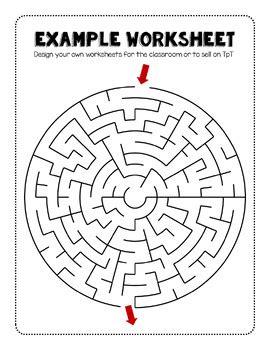 Circle Polar Round Maze Clip Art For Commercial Use Layers Tpt