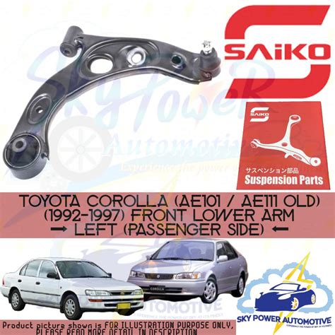 Toyota Corolla Ae Ae Old Saiko Lower Arm Front