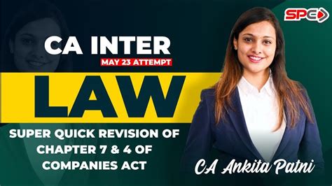 CA INTER LAW Super Quick Revision For May 23 L Companies Act