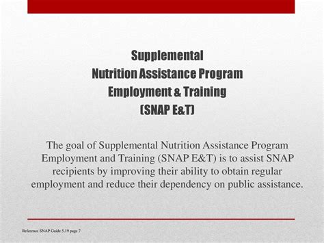 Snap Eandt Supplemental Nutrition Assistance Program Employment