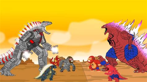 Spider Godzilla Earth Vs Mechagodzilla Size Comparison Animation Skill Godzilla Cartoon