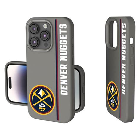 keyscaper nba denver nuggets sidebar soft touch iphone case  gray