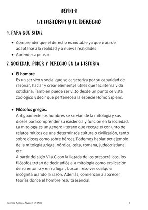 Tema 1 Historia Del Derecho Tema 1 Historia Del Derecho Andrisweetie