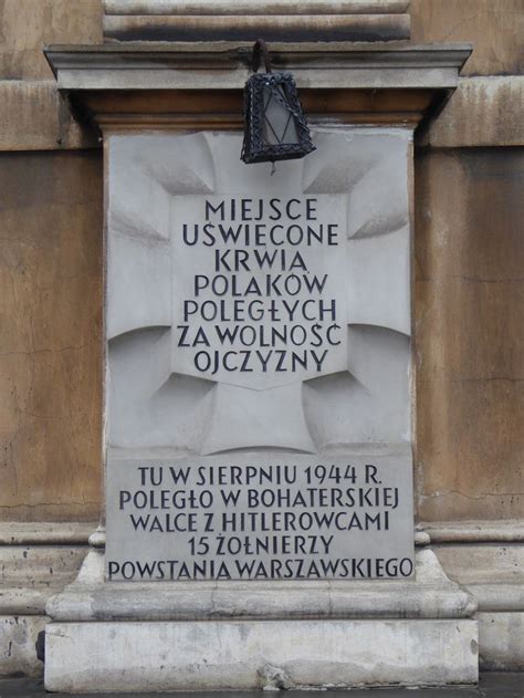 A Tchorek Plaque On Kredytowa Street Warsaw Uprising Plaque Warsaw