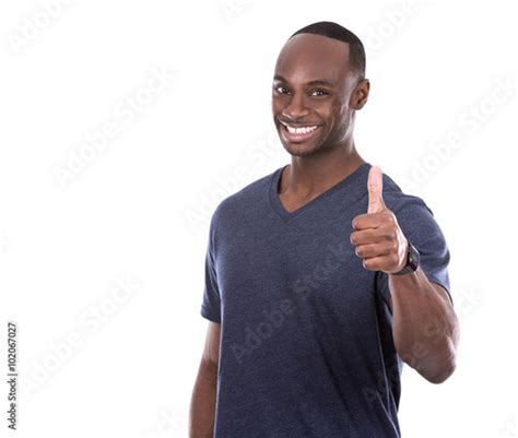 Thumbs Up From Handsome Black Man Photo Libre De Droits Sur La Banque