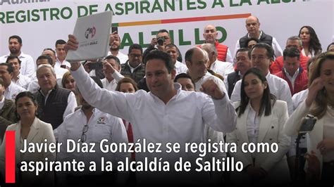 Javier Díaz González se registra como aspirante a la alcaldía de