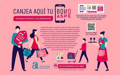 Aspe El 19 de septiembre arranca la nueva campaña de Bonos al Consumo