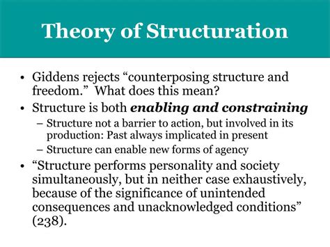 PPT - The Theory of Anthony Giddens: Agency, Structure, Modernity ...