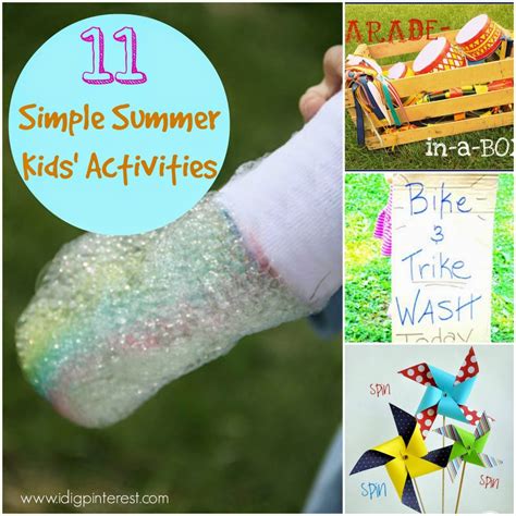 11 Simple Summer Activities for Kids: Summer Camp Link Party Features - I Dig Pinterest