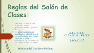 Reglas para el salón de clases PPT