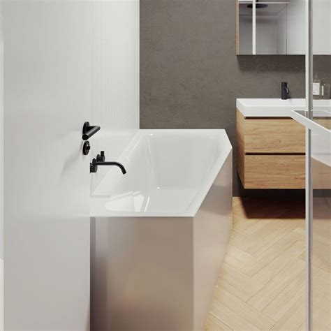 Riho Rethink Space Plug Play Raumspar Badewanne Fußende Links