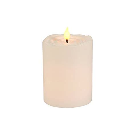 Gerson Everlasting Glow 42753 Wax Wavy Edge Ultra Bright Flameless Led Pillar Vanilla Scented