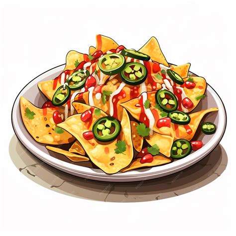 Premium Photo Nachos Clip Art On A White Background