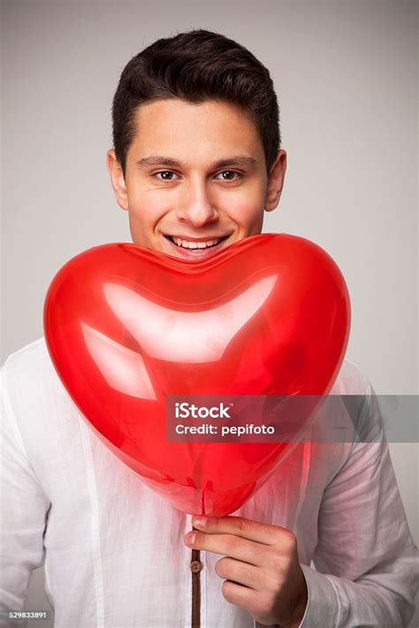 Young Men In Love Stock Photo Download Image Now Balloon Heart