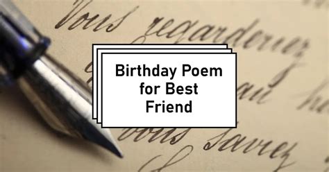 20 Birthday Poem For Best Friend Top Verses Heartfelt Odes