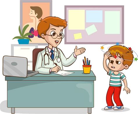 doctor and sick children talking vector illustration 34203404 Vector Art at Vecteezy