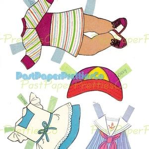 Vintage Lazy Daizy Doll Paper Dolls Retro Printable Pdf Instant