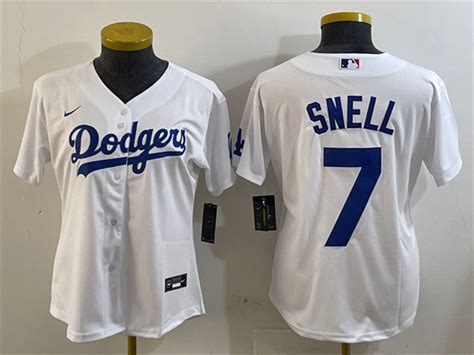 los angeles dodgers  blake snell white baseball jersey dripgrape