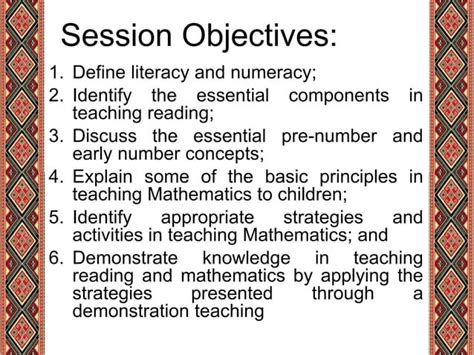 Strategies In Promoting Numeracy And Literacy