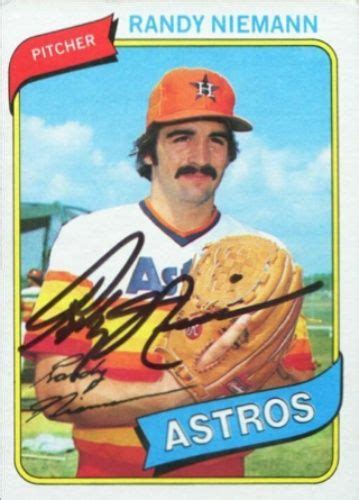 1980 Topps Randy Niemann Baseball Autographed Trading Card Baseball