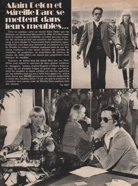 COUPURE DE PRESSE Clipping 1975 Alain Delon Mireille Darc 1 Page EUR