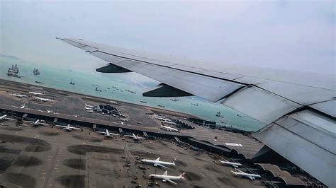 Klm Boeing 777 200er Wing View Takeoff From Hong Kong Airport Hkg