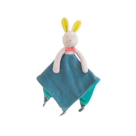 Doudou attache tétine Lapin Moulin Roty pour chambre enfant Les