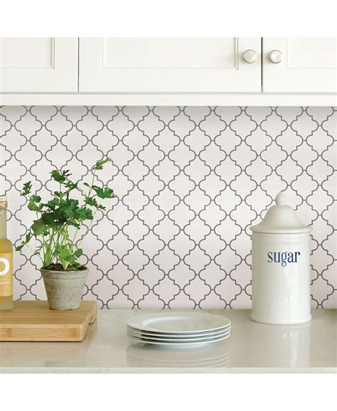 Brewster Home Fashions Quatrefoil Peel And Stick Backsplash Tiles Macys