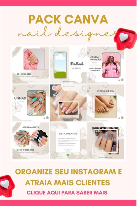 Pack De Posts Prontos E Editaveis Para Nail Designer No Instagram