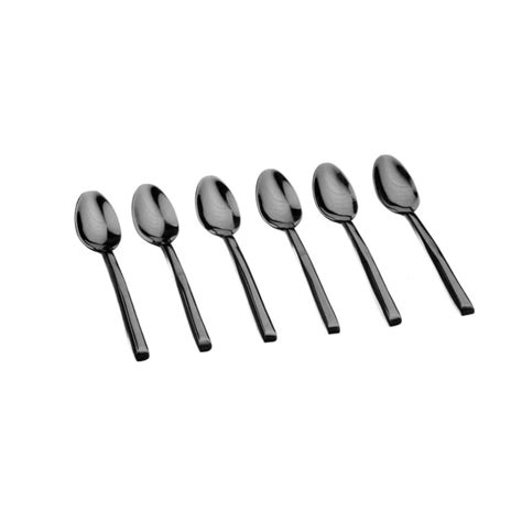 Lot de petites cuillères en inox noir Nude Maisons du Monde