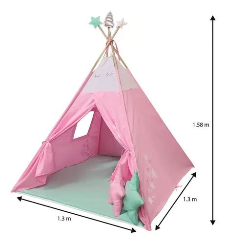 Teepee Tipi Kaqoo 158cm Almohadas Casita Niño Niña Premium en venta en