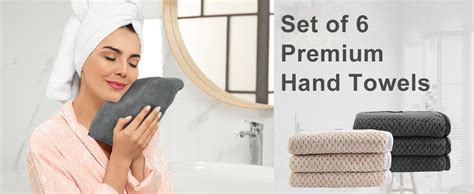 KinHwa Microfibre Hand Towels For Bathroom Highly Absorbent And Ultra