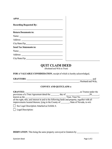 Nevada Deed Trust Fill Online Printable Fillable Blank Pdffiller