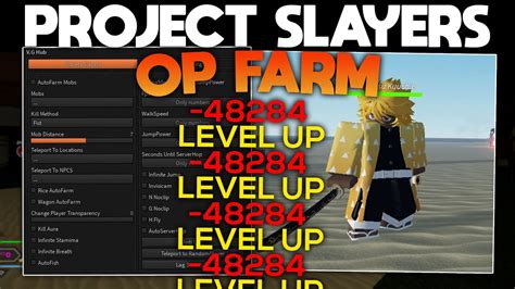 ROBLOX Project Slayers Script Hack Auto Farm OP Dugeon Points MORE