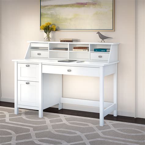 Bush Furniture Broadview 54 W Computer Desk with 3-Drawers and Desktop ...