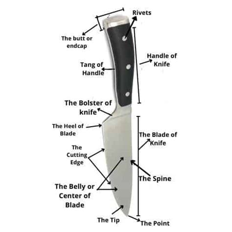 The Parts Of A Knife The Anatomy Of Kitchen And Bbq Knives Atelier